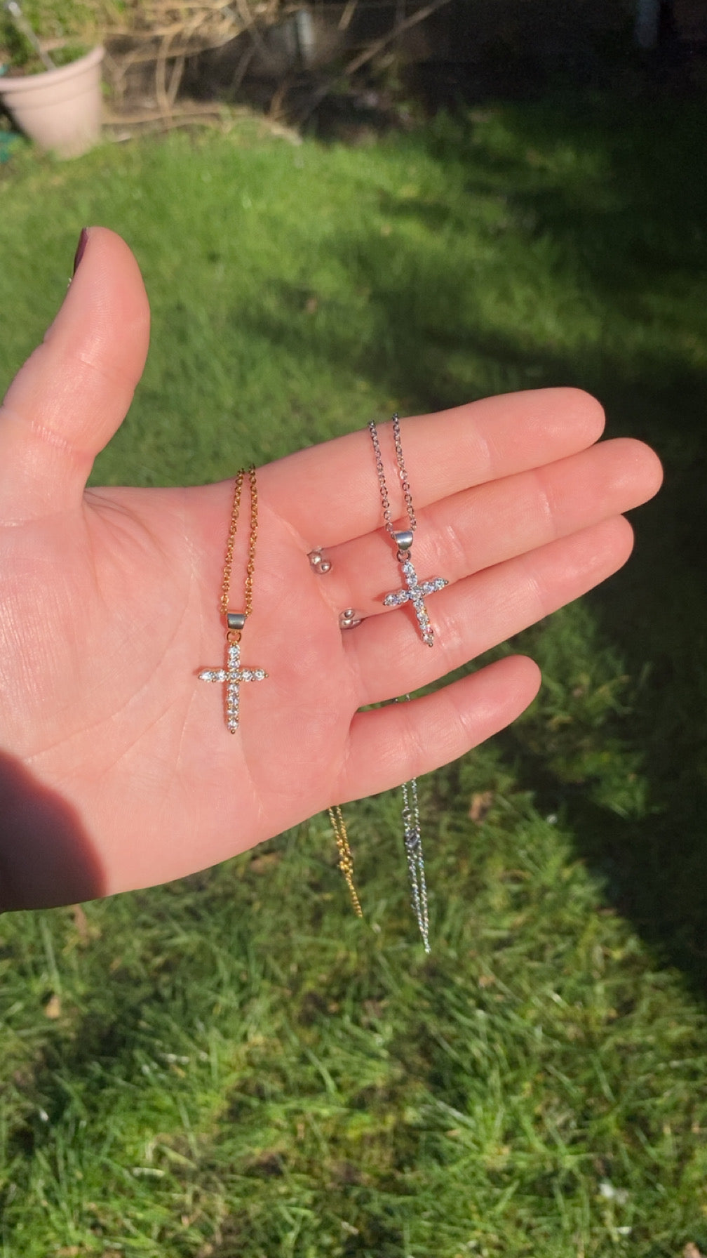 Georgia Necklace - Jewelled Cross Necklace
