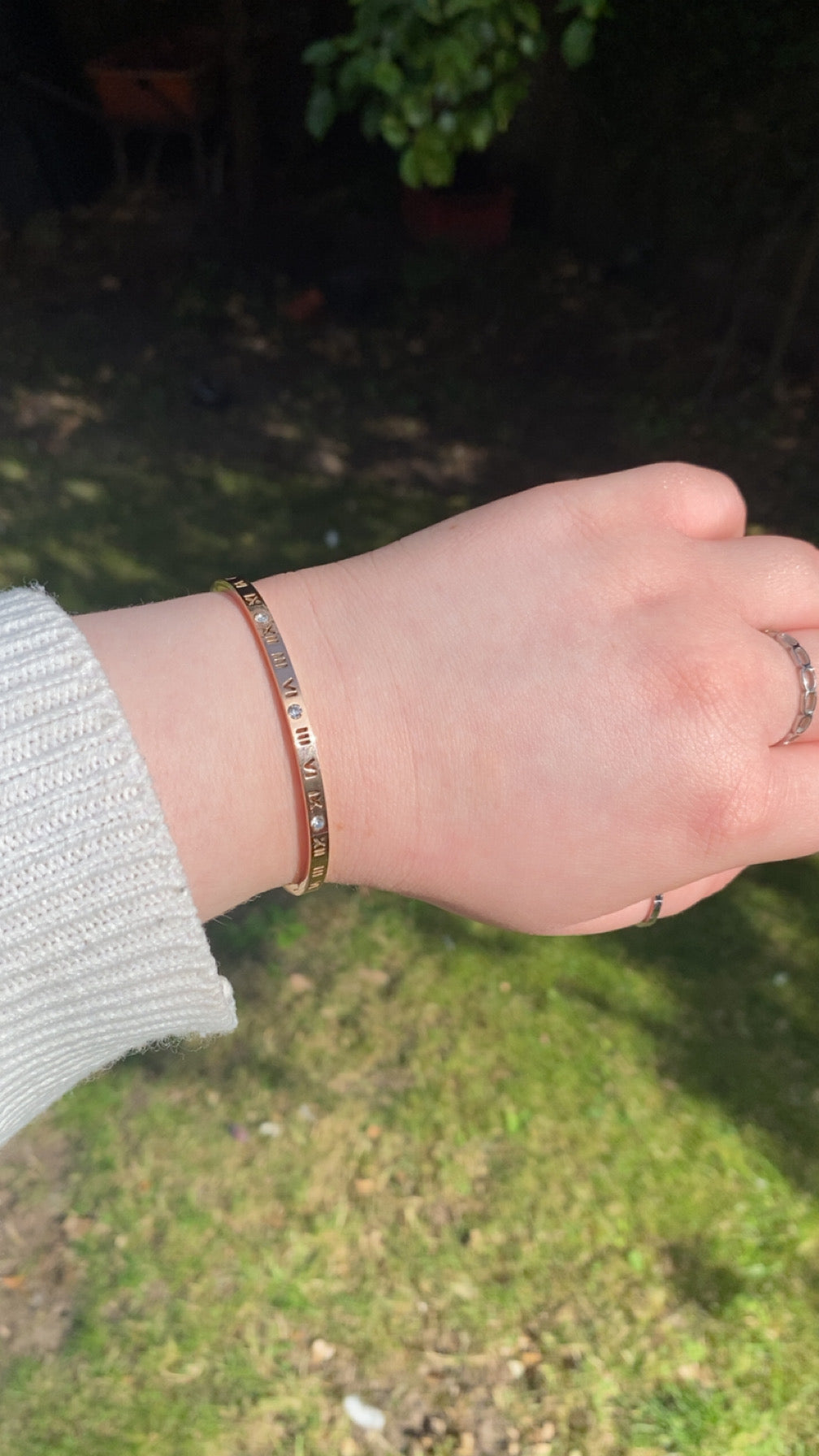 Tiegan Bangle - Roman Numeral Bangle