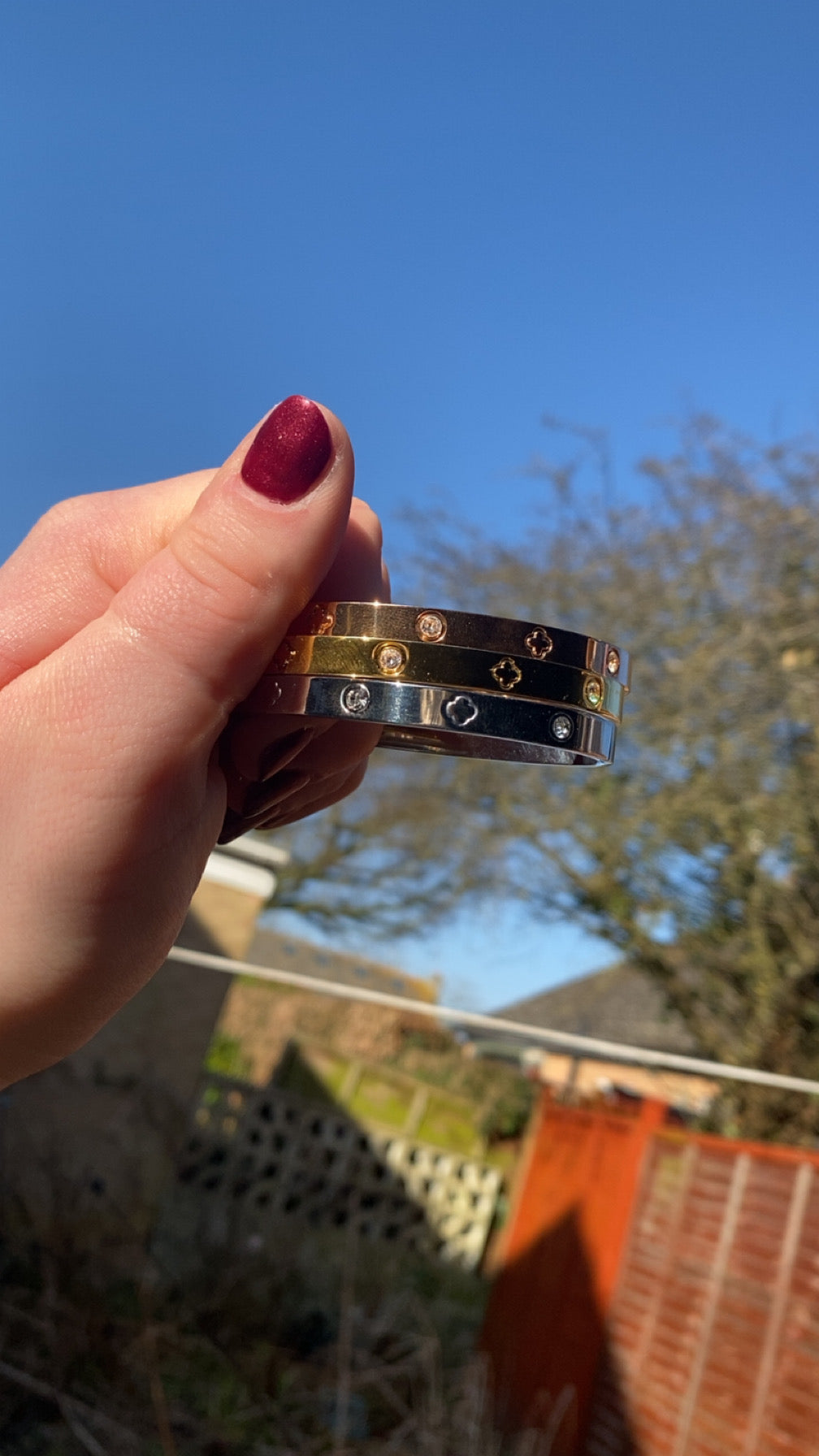 Dana Bangle - Clover Jewel Bangle
