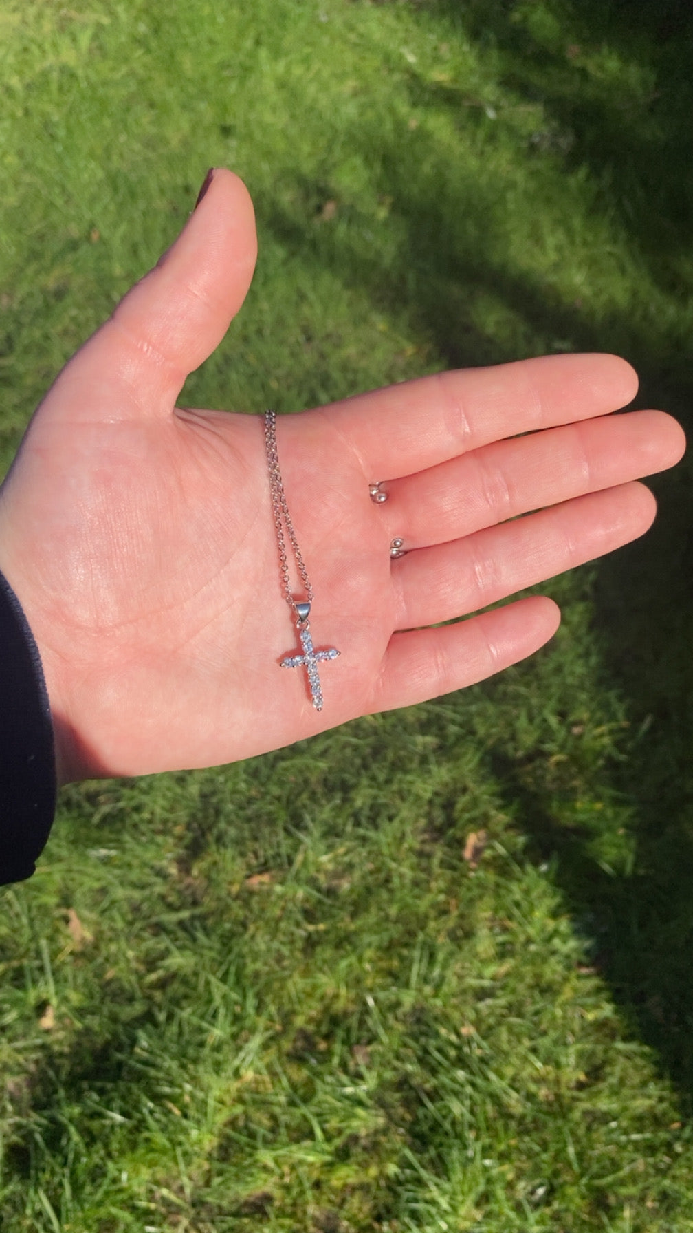 Georgia Necklace - Jewelled Cross Necklace