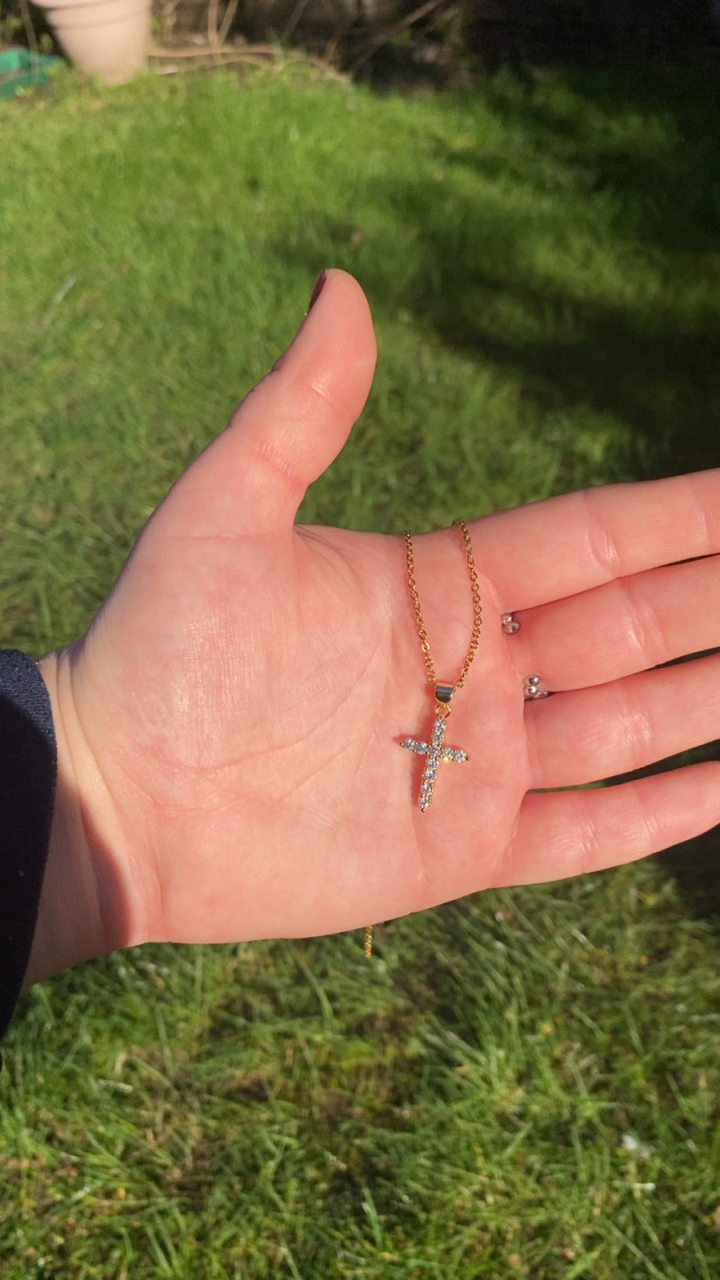 Georgia Necklace - Jewelled Cross Necklace