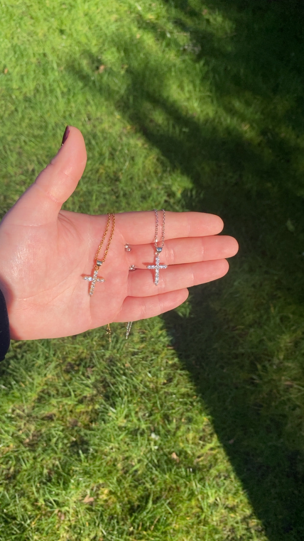 Georgia Necklace - Jewelled Cross Necklace