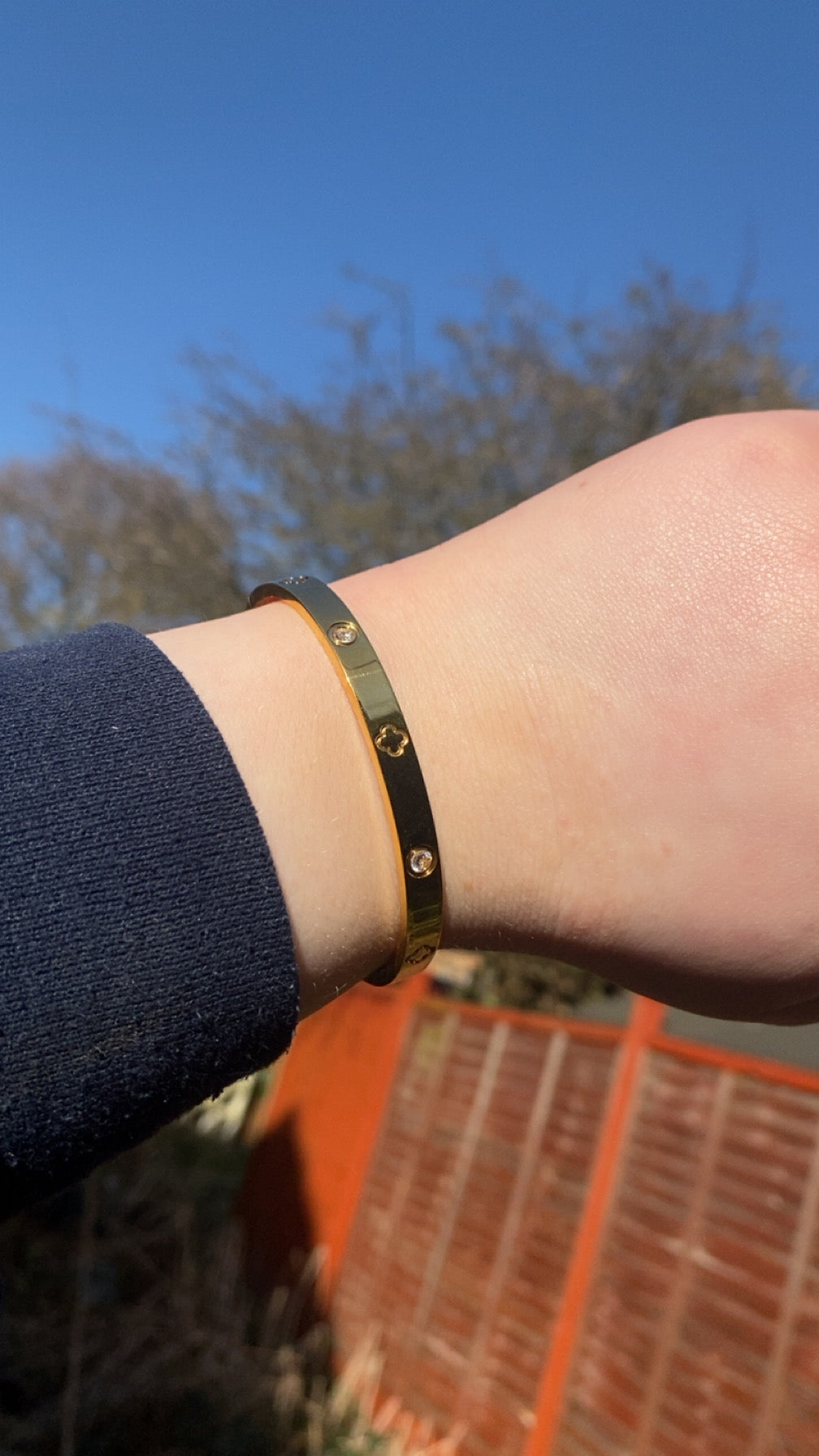 Dana Bangle - Clover Jewel Bangle