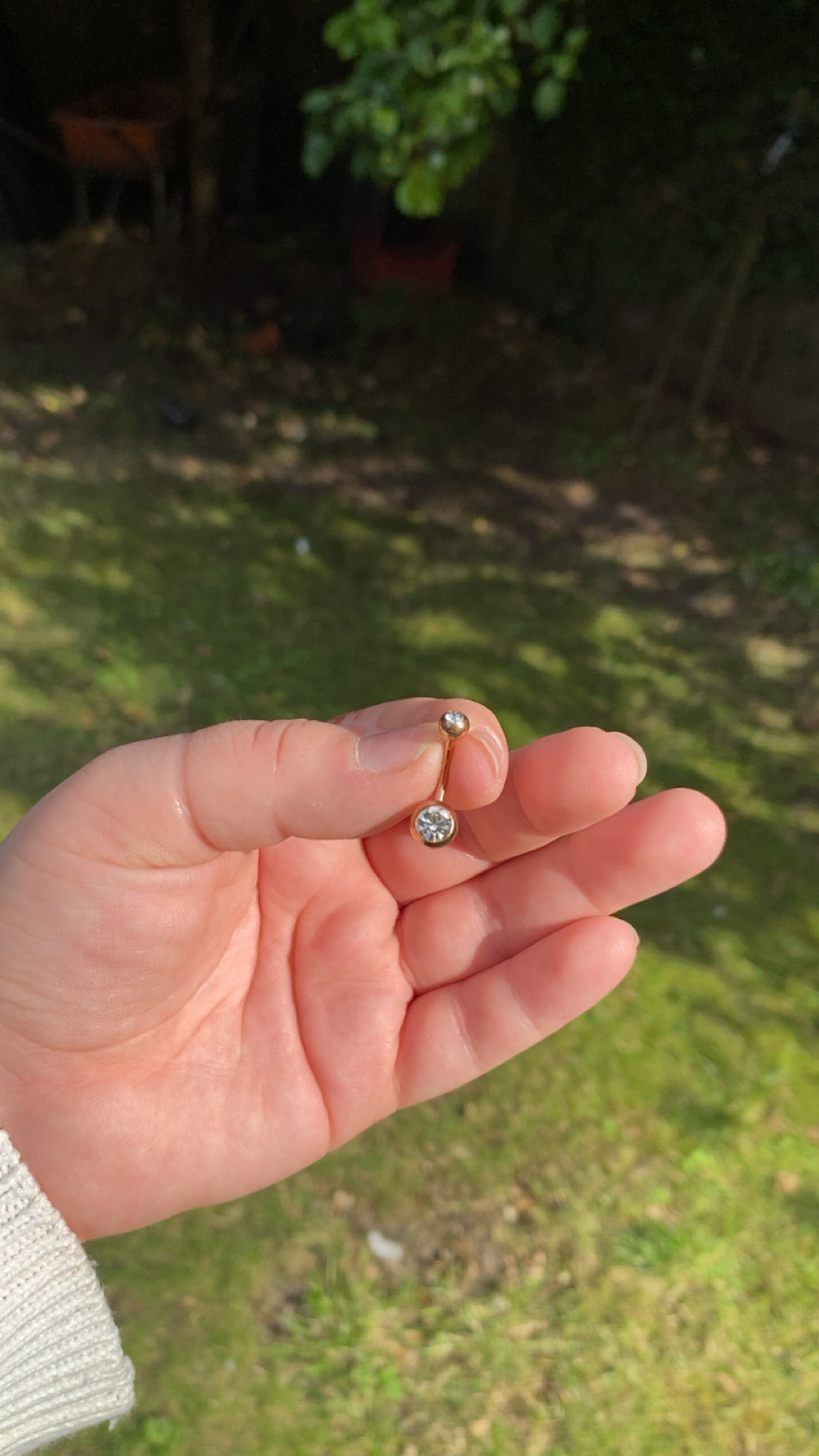 Grace bar - Jewel Stud Belly Bar