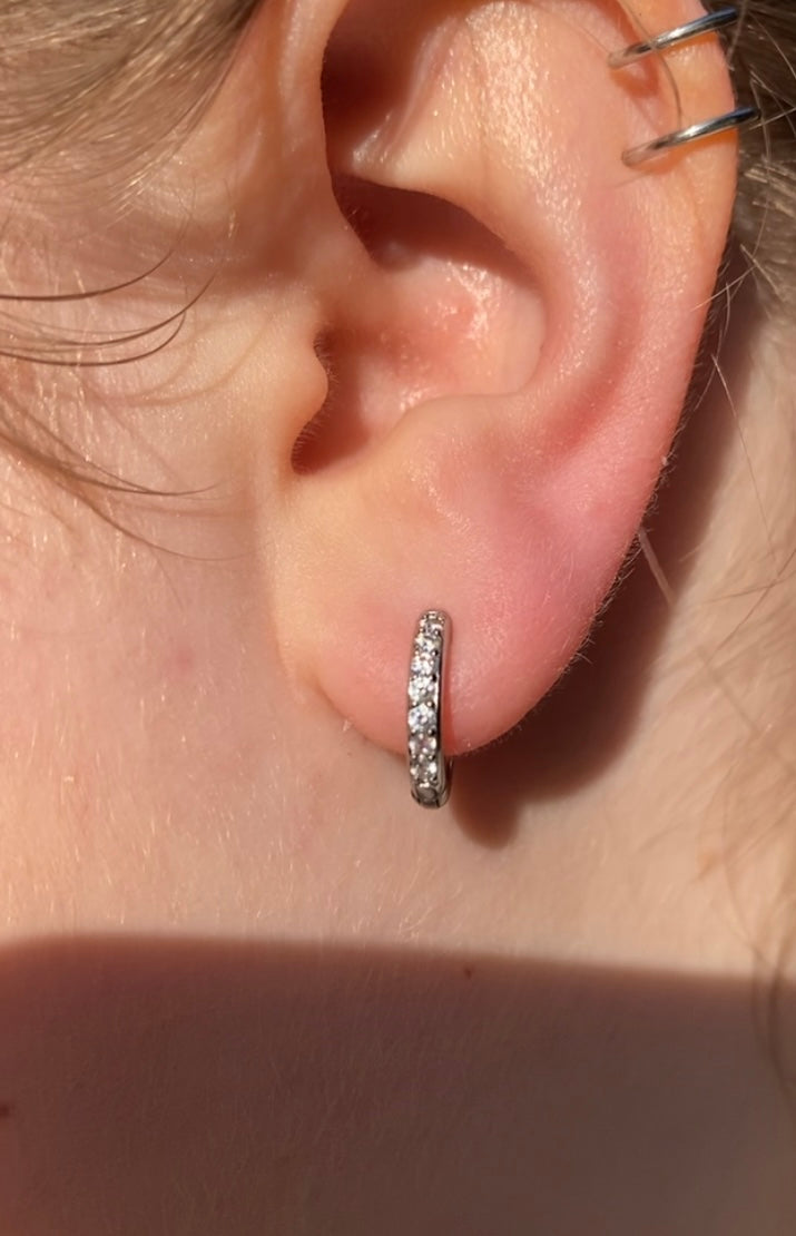 Charlotte Hoops - Jewelled Huggies