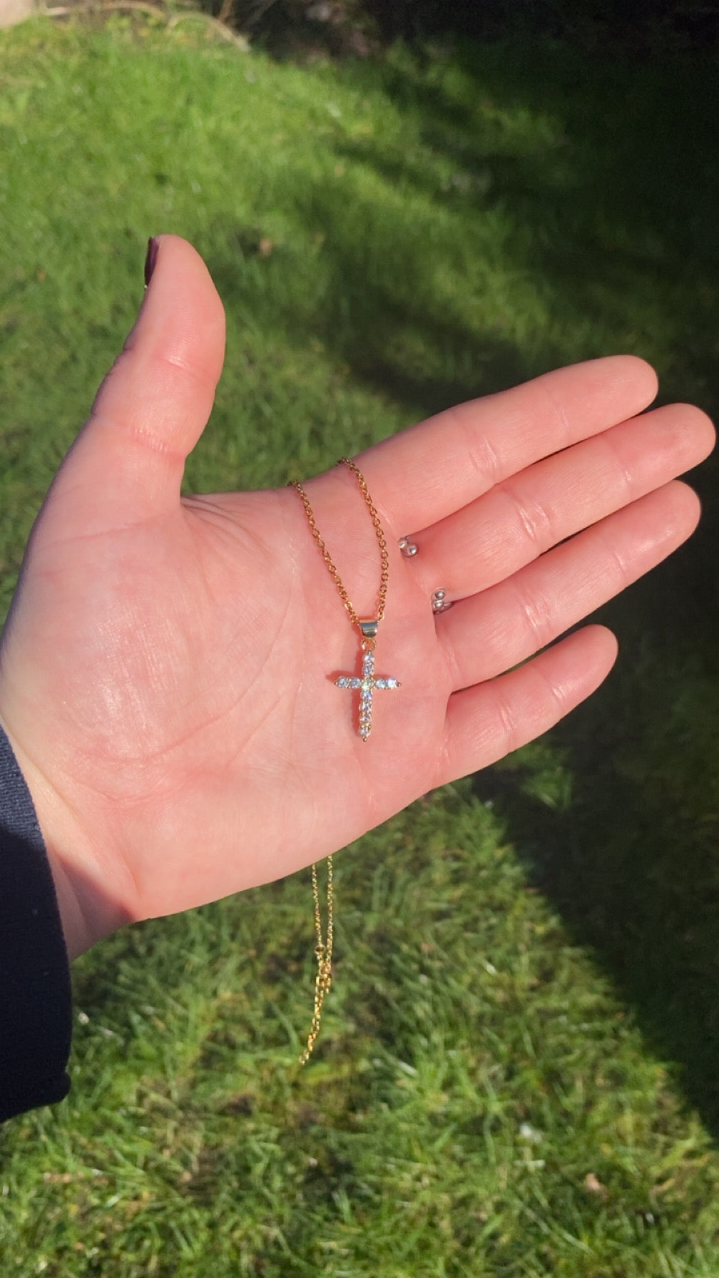 Georgia Necklace - Jewelled Cross Necklace