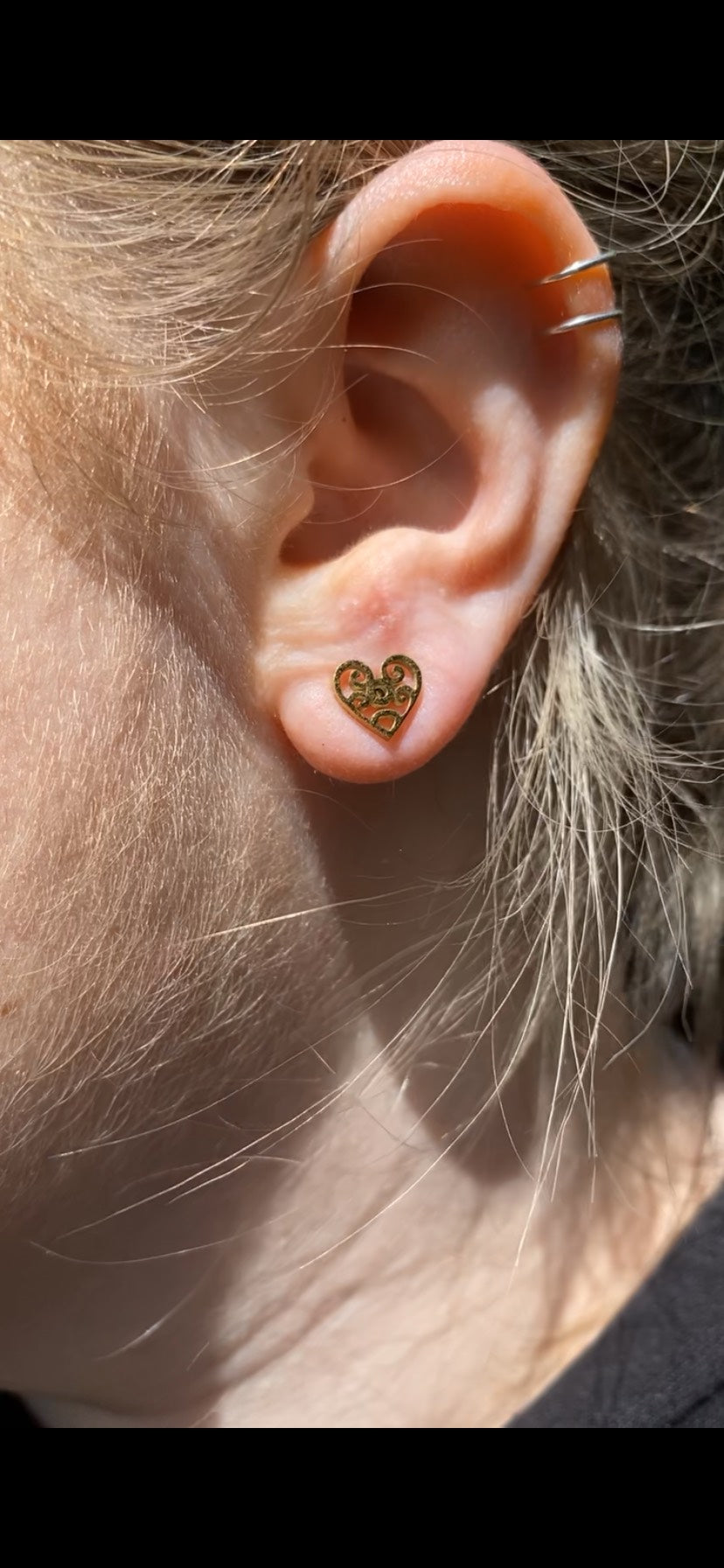 Ann Studs - Love Heart studs