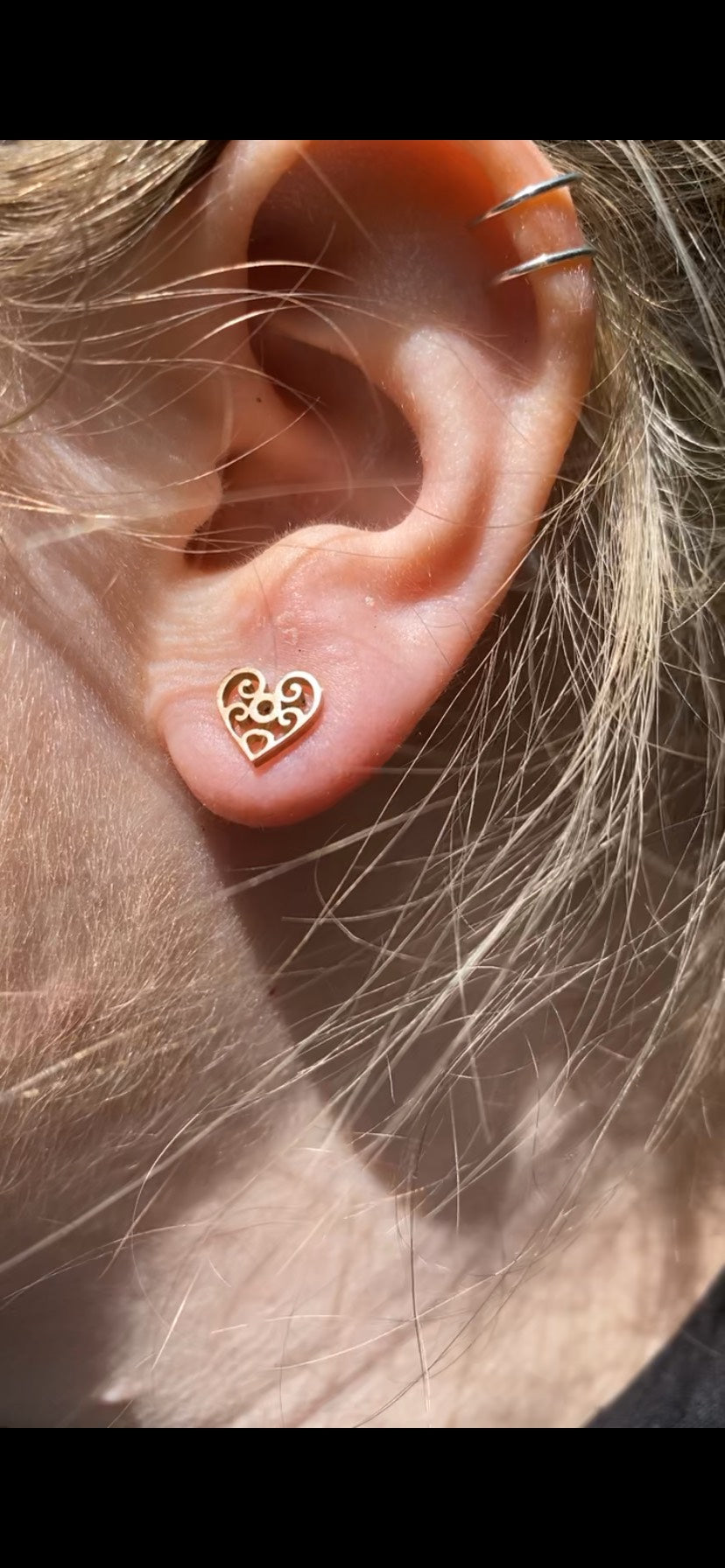 Ann Studs - Love Heart studs