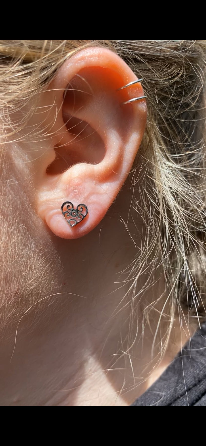 Ann Studs - Love Heart studs