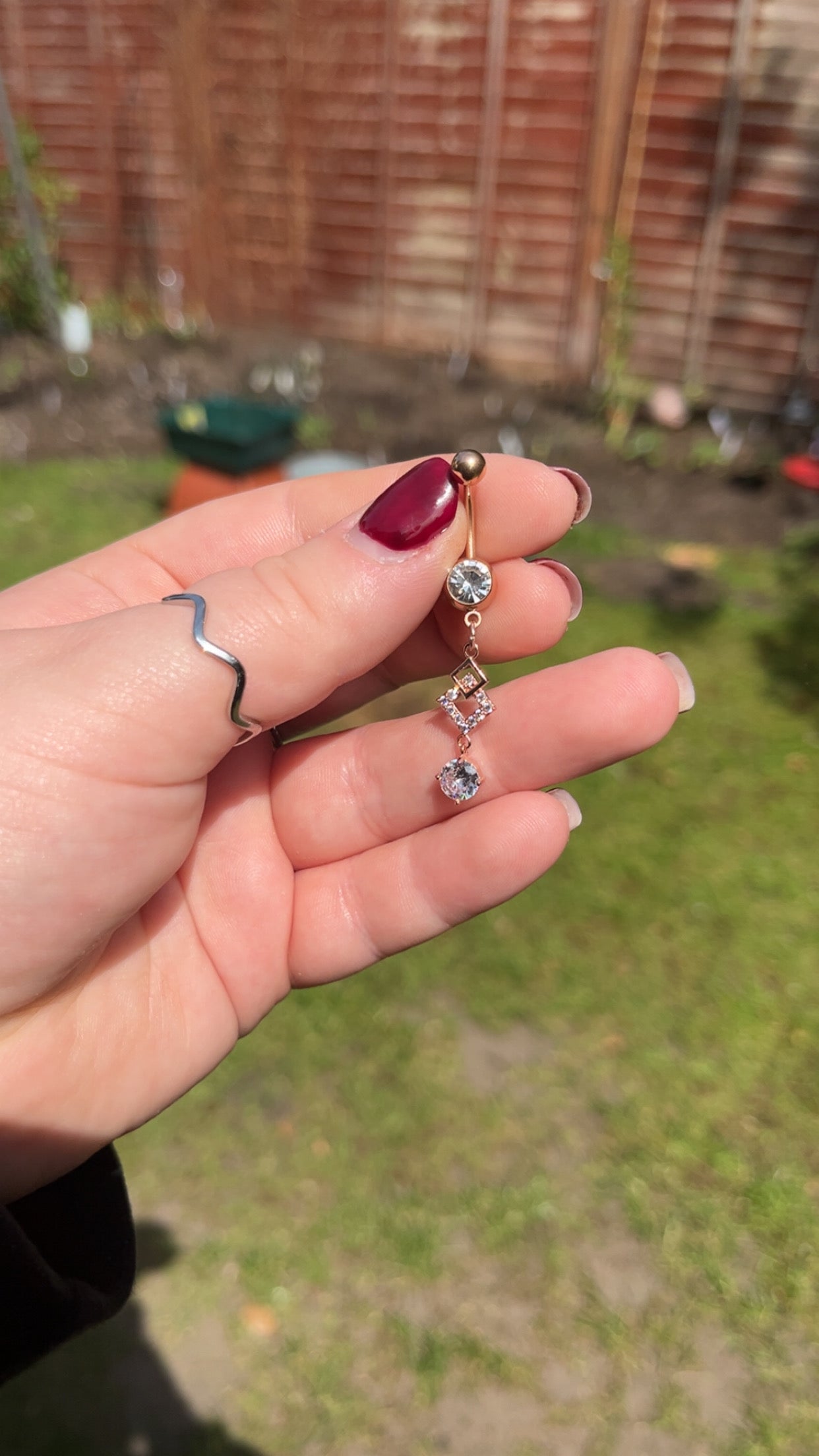 Lily-Rose Belly Bar - Jewel drop bar