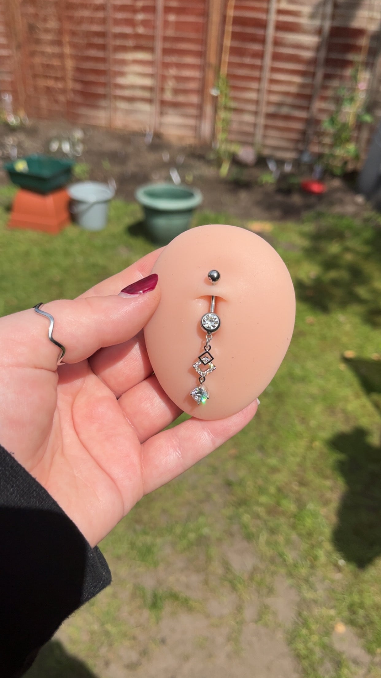 Lily-Rose Belly Bar - Jewel drop bar