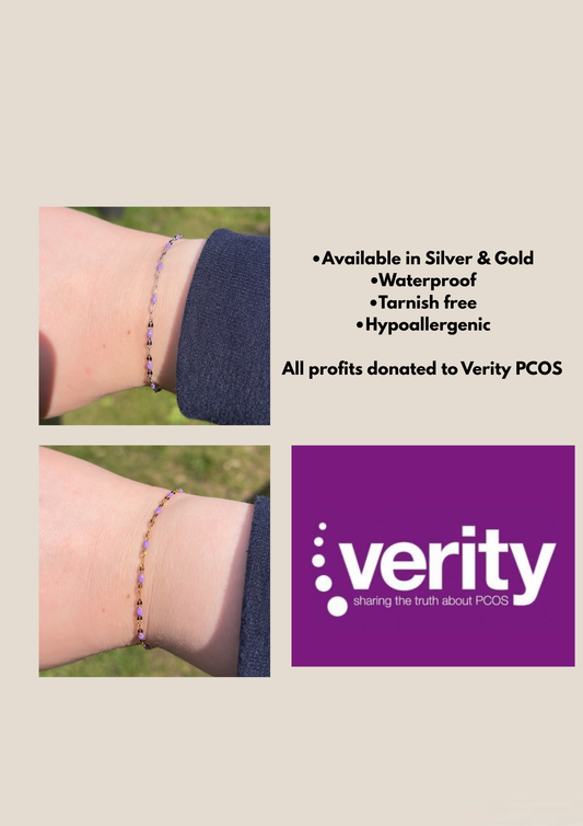 Purple Bracelet - All profits donated to Verity PCOS