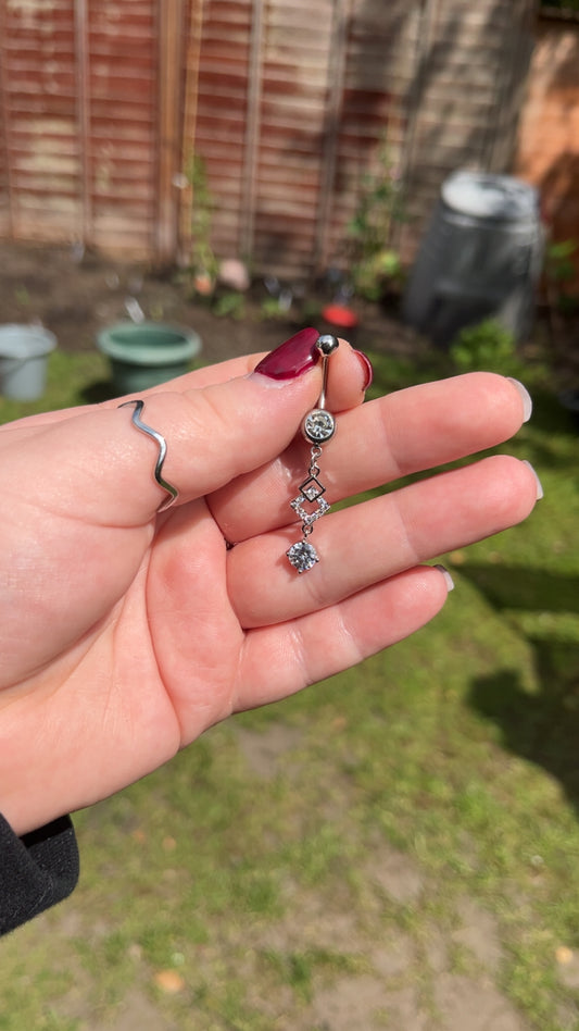 Lily-Rose Belly Bar - Jewel drop bar