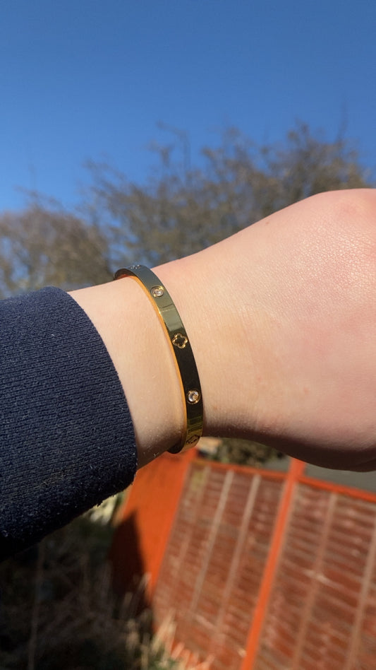 Dana Bangle - Clover Jewel Bangle