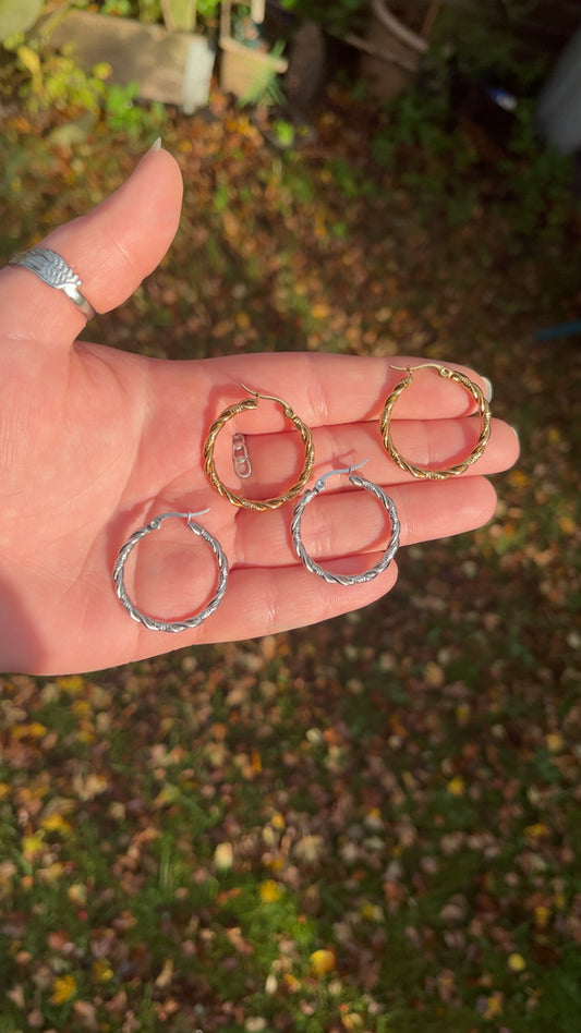Ffion Hoops - Twisted Hoops