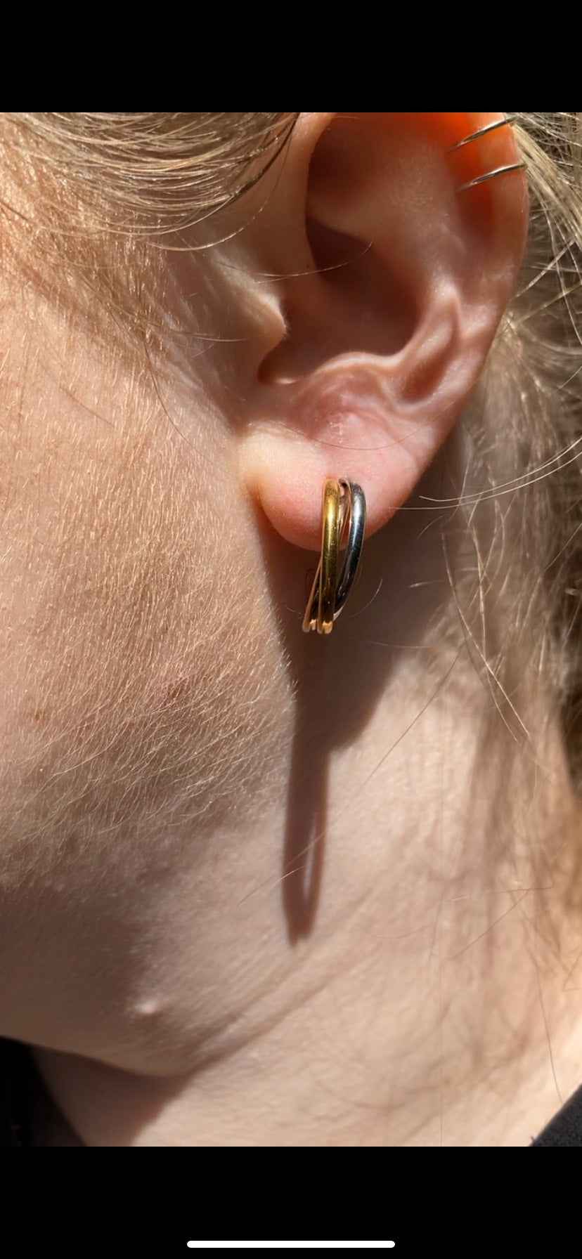 Bella Hoops - Triple colour twisted hoops