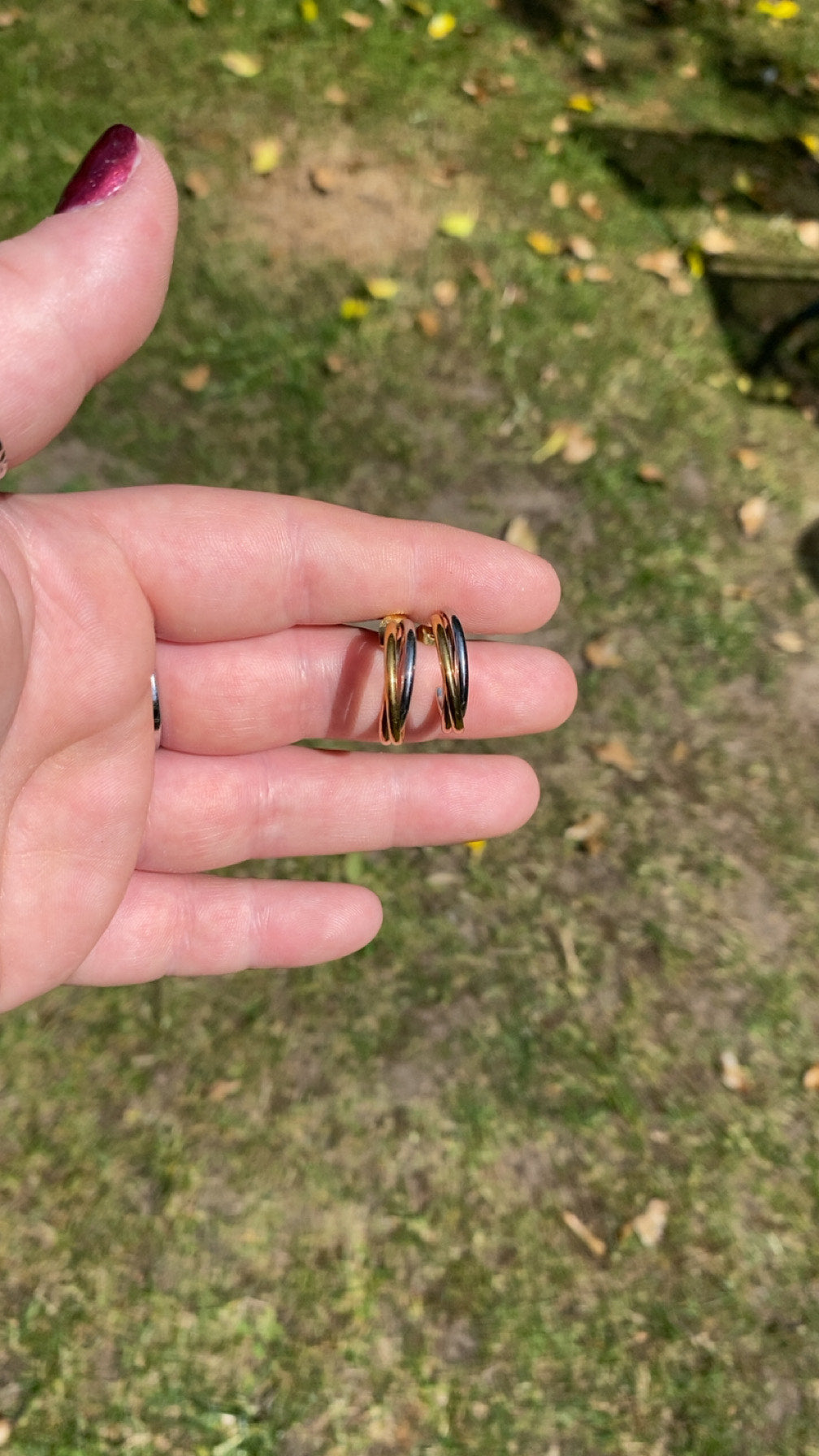 Bella Hoops - Triple colour twisted hoops